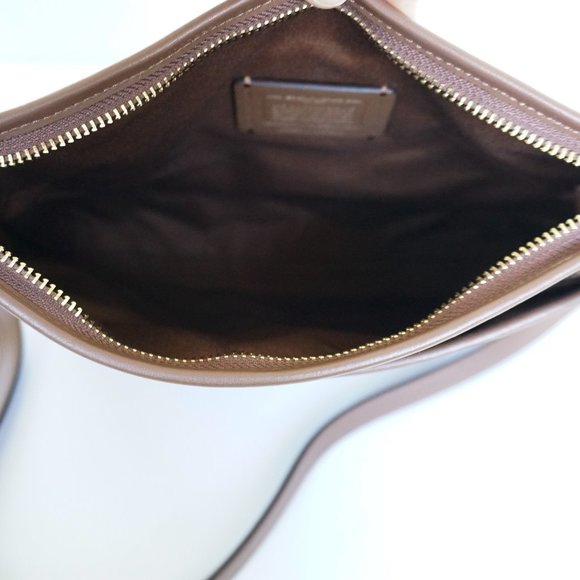 Coach Medium File Xbody Bag Khaki Signature Brown - Picture 7 of 12